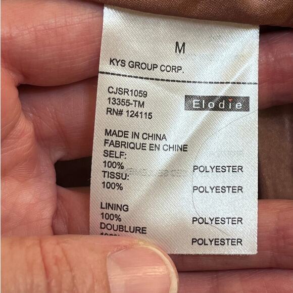 Nordstrom Elodie Rose Pink Teddy Coat Size M. Deep Front Pockets, Front Zip. - Picture 7 of 8